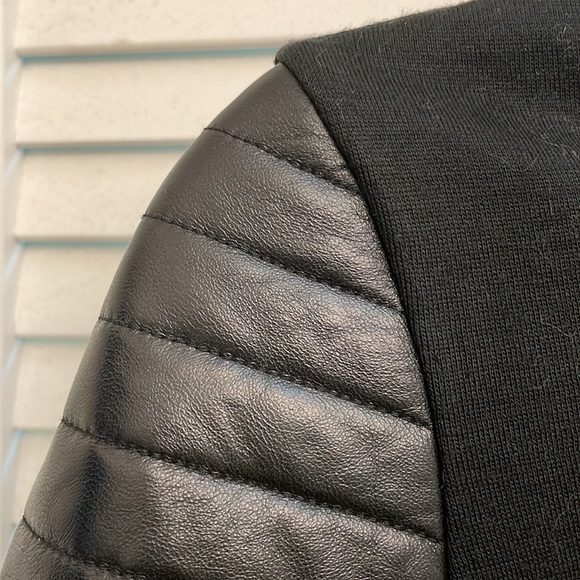 BLKDNM long sleeve dress with leather details - Picture 4 of 14